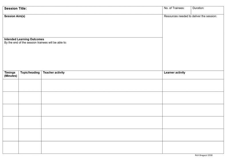 Planning for classroom teaching